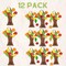 4E's Novelty Thankful Tree Craft Kit 12 Pack – 11" Foam Tree of Thanks with Self-Adhesive Leaves, Thanksgiving Crafts for Kids, Fall Gratitude Tree Activity for Classroom, Preschool, and Family Fun